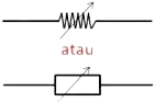 simbol resistor variabel